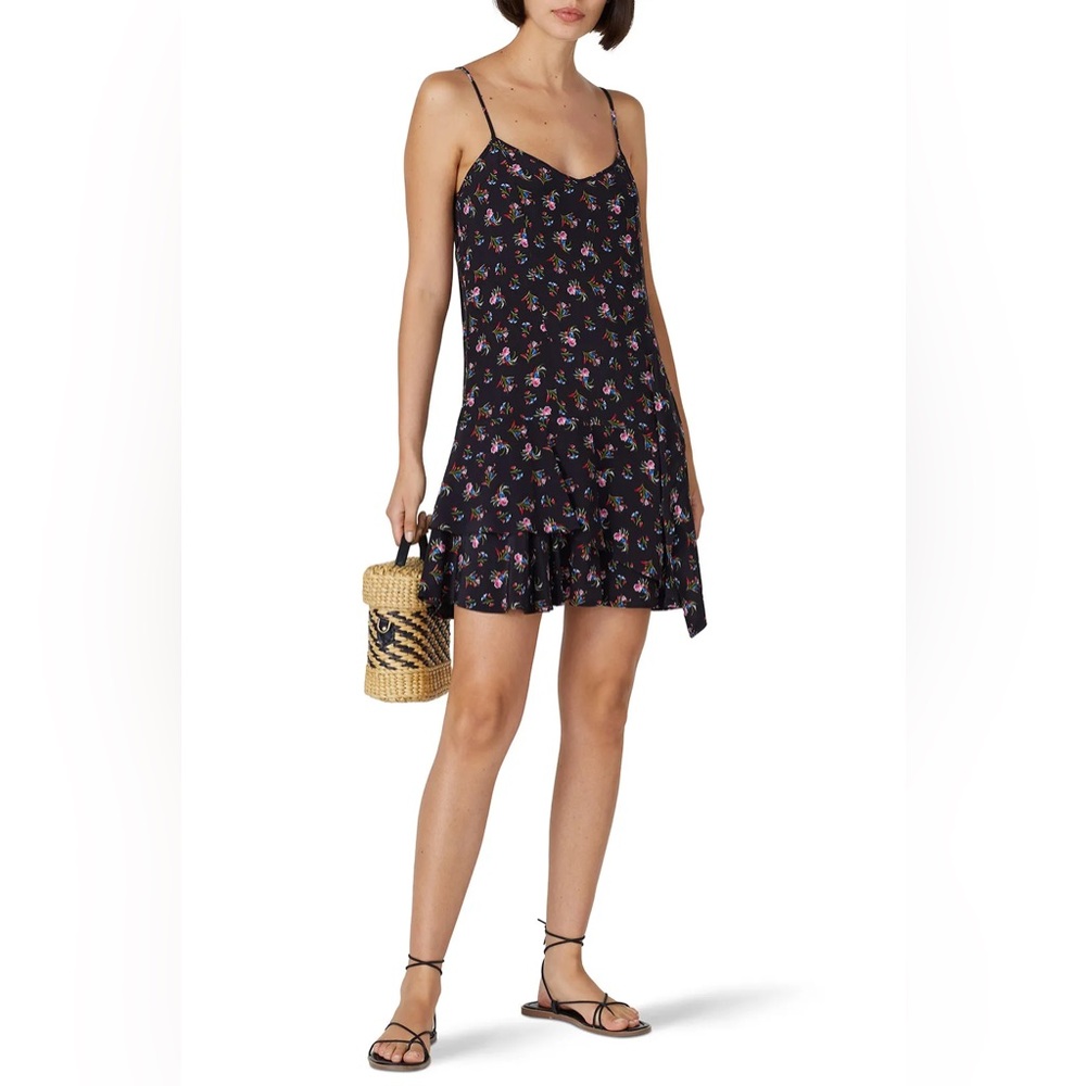 Thakoon Black Watercolor Floral Slip Dress